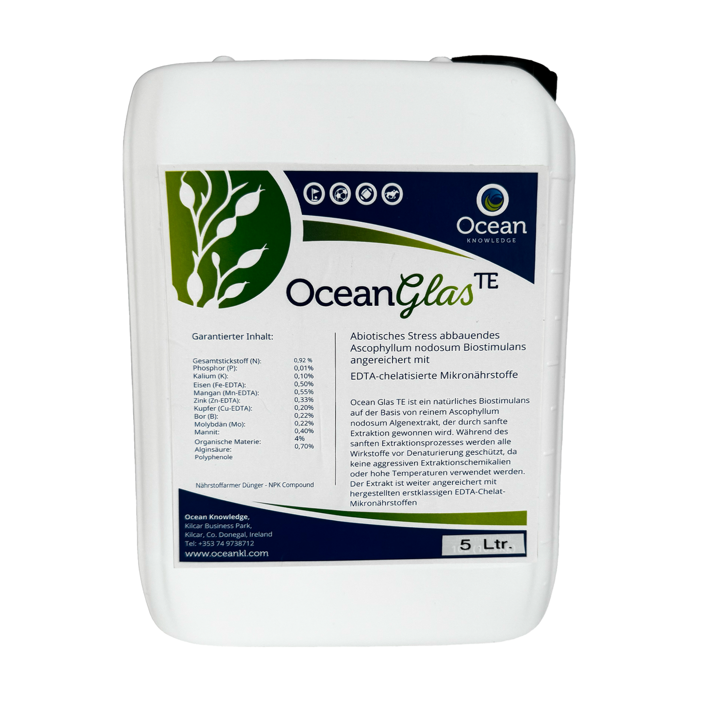 Ocean Glas Flüssigdünger – Natürlicher Algenextrakt für gesunden Rasen