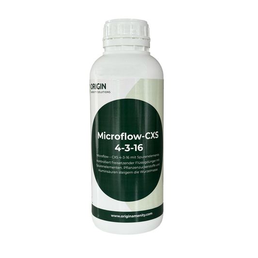 Origin Microflow Flüssigdünger 4‑3‑16 + TE – kaliumbetonter Profi‑Boost bei Hitze & Trockenstress 1L